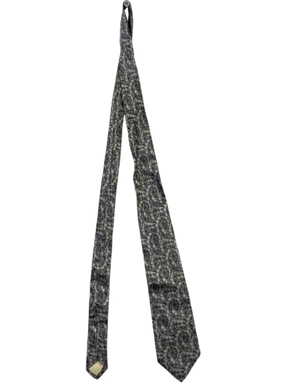 CERRUTI ΓΡΑΒΑΤΑ JACQUARD ΜΑΥΡΗ ΓΚΡΙ ΑΝΤΡΙΚΟ PRE OWNED
