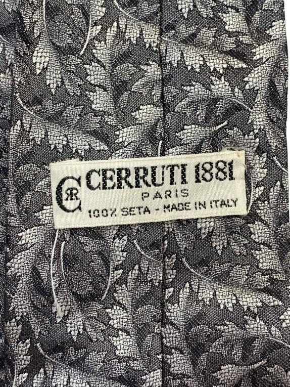 CERRUTI ΓΡΑΒΑΤΑ JACQUARD ΜΑΥΡΗ ΓΚΡΙ ΑΝΤΡΙΚΟ PRE OWNED
