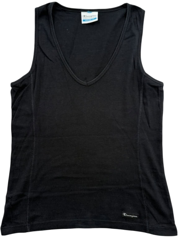 Champion Αμάνικο Top Heritage Fit Λογότυπο Μαύρο Γυναικείο M