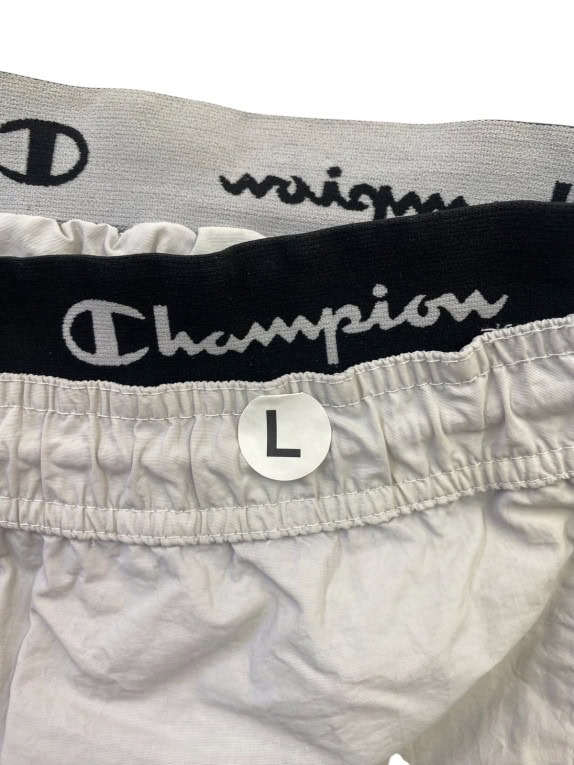 CHAMPION SPORTS SHORTS MINIMAL LIGHT GREY MEN PRE OWNED L
