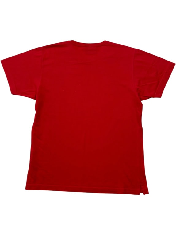 CHAMPION AUTHENTIC T-SHIRT CASUAL CON PICCOLO LOGO ROSSO DA UOMO SMALL