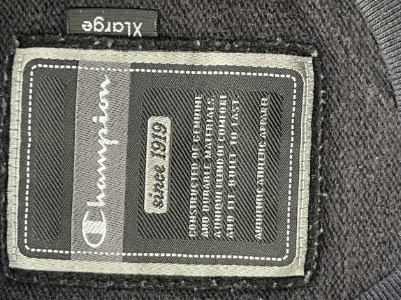 CHAMPION CREWNECK MINIMAL ΜΑΥΡΟ ΑΝΤΡΙΚΟ PRE OWNED XL
