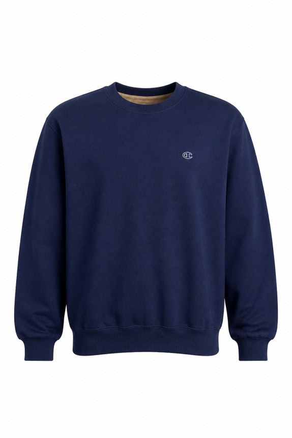 1990S CHAMPION CREWNECK MINIMAL NAVY MEN PRE OWNED XXL