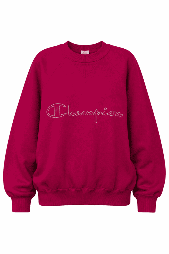 1980 CHAMPION CREWNECK ΜΟΝΟΧΡΩΜΟ FUCHSIA ΓΥΝΑΙΚΕΙΟ PRE OWNED XS