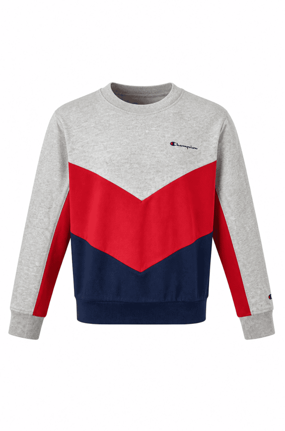 CHAMPION CREWNECK RETRO ΓΚΡΙ ΚΟΚΚΙΝΟ ΑΝΤΡΙΚΟ PRE OWNED M