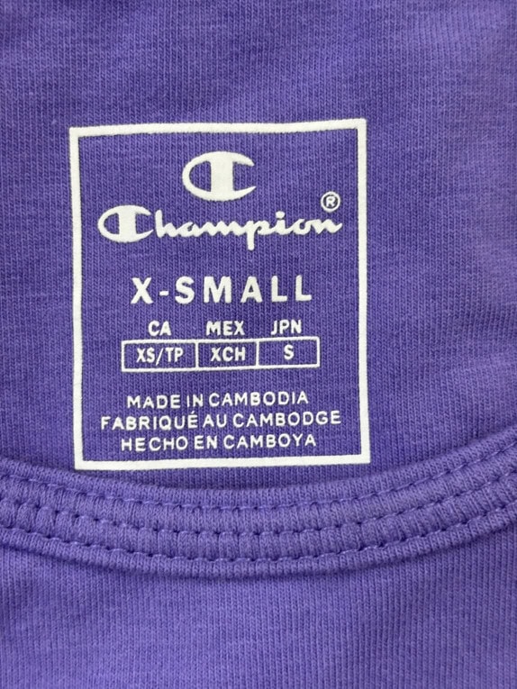 CHAMPION CROP TOP ΓΡΑΦΙΚΟ ΜΩΒ ΓΥΝΑΙΚΕΙΟ PRE OWNED XS
