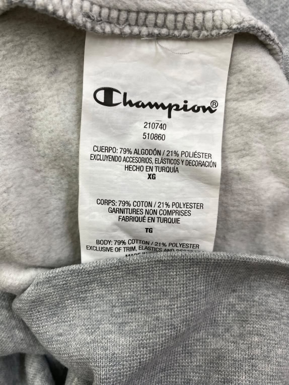 CHAMPION ΦΟΥΤΕΡ CASUAL LOGO ΓΚΡΙ ΑΝΔΡΙΚΟ XL