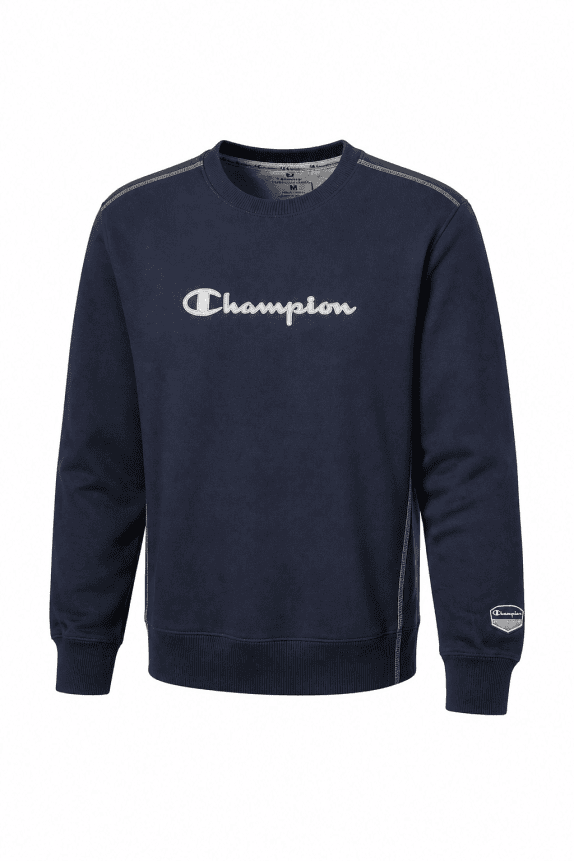 CHAMPION SWEATSHIRT CLASSIC NAVY MEN PRE OWNED M