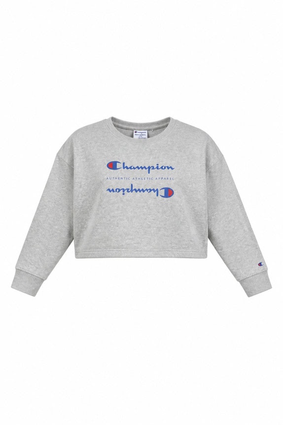 CHAMPION FELPA GIROCOLLO CROPPED GRIGIA DONNA PRE OWNED XL