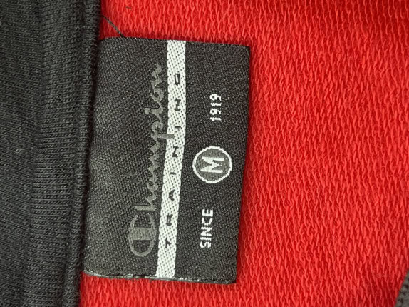 CHAMPION HOODIE SPORTSWEAR RED MENS PRE OWNED M