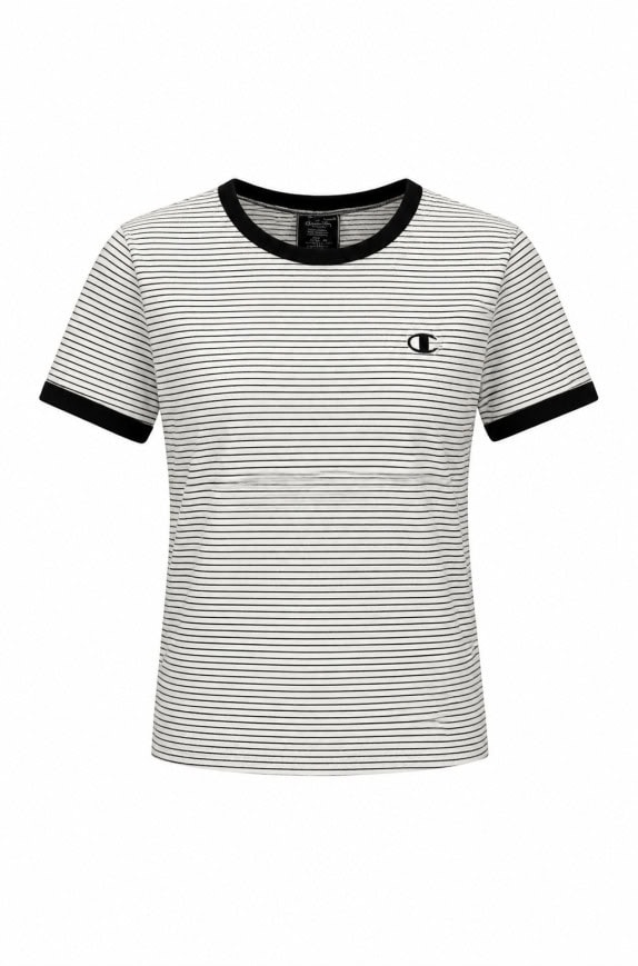 CHAMPION T SHIRT A RIGHE NERO BIANCO UOMO PRE OWNED XS
