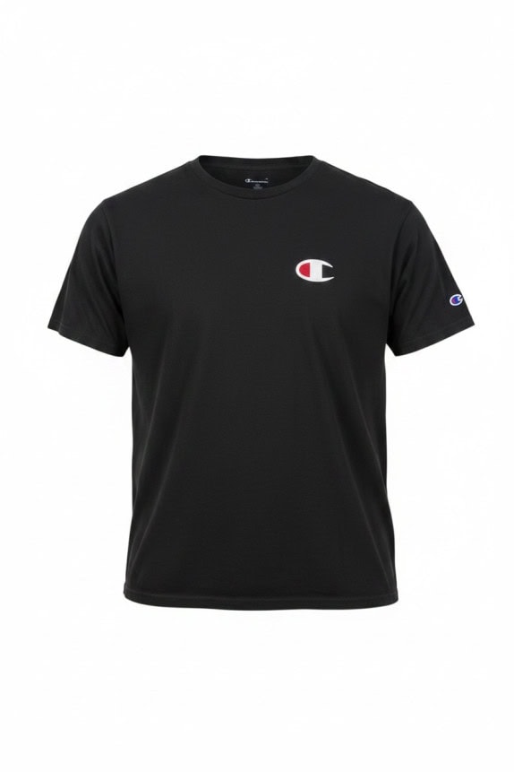 CHAMPION ΓΡΑΦΙΚΟ T SHIRT MINIMAL ΜΑΥΡΟ ΑΝΤΡΙΚΟ PRE OWNED