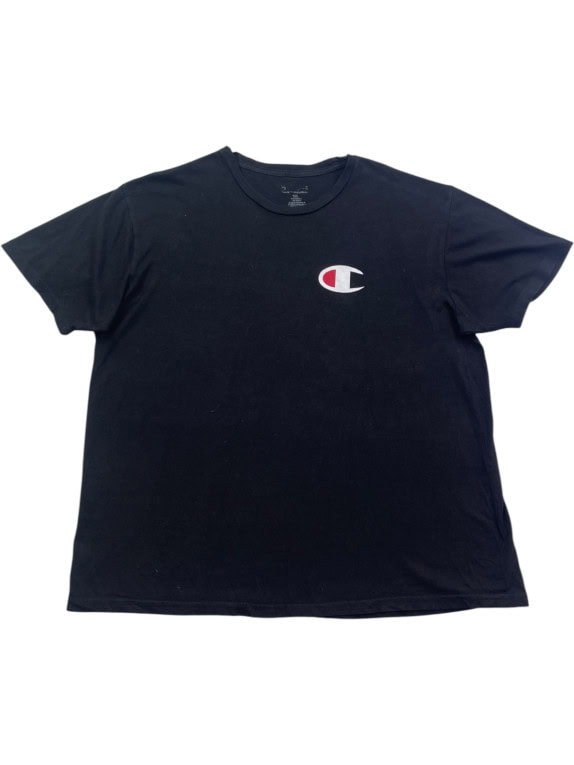 CHAMPION ΓΡΑΦΙΚΟ T SHIRT MINIMAL ΜΑΥΡΟ ΑΝΤΡΙΚΟ PRE OWNED