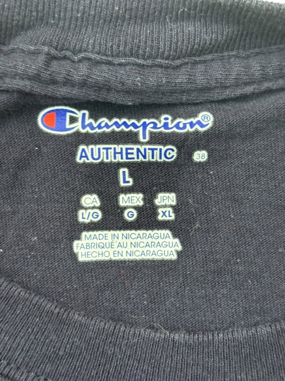 CHAMPION T SHIRT GRAFICA COLLEGIATE NAVY UOMO PRE OWNED L