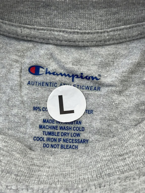 CHAMPION GRAPHIC TEE CLASSIC ΓΚΡΙ ΑΝΤΡΙΚΟ PRE OWNED L