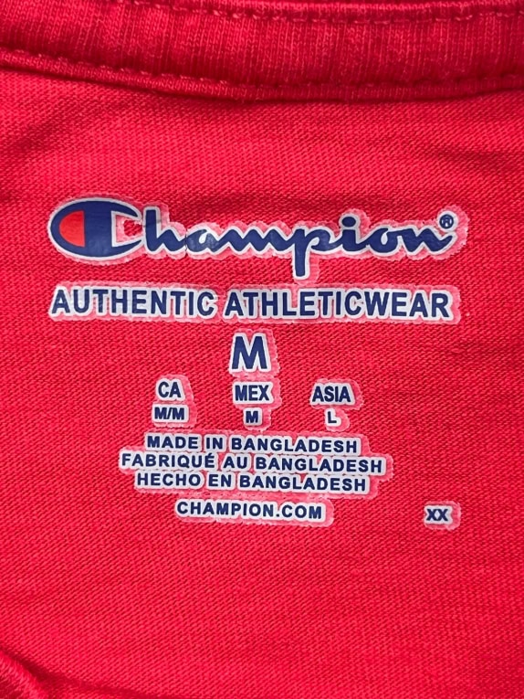 CHAMPION GRAPHIC TEE COLLEGIATE ΚΟΚΚΙΝΟ ΑΝΤΡΙΚΟ PRE OWNED M