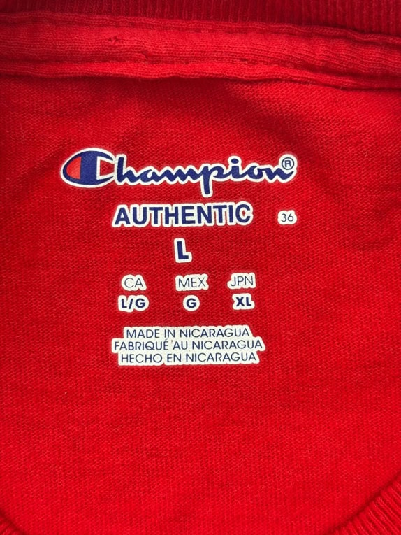 CHAMPION GRAPHIC TEE COLLEGIATE ΚΟΚΚΙΝΟ ΑΝΤΡΙΚΟ PRE OWNED L