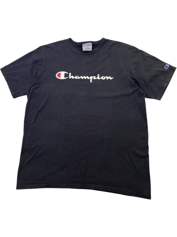 CHAMPION GRAPHIC TEE BLACK MEN PRE OWNED XL