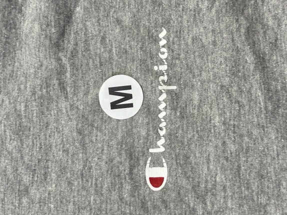 CHAMPION GRAPHIC TEE MINIMAL GREY MEN PRE OWNED XL