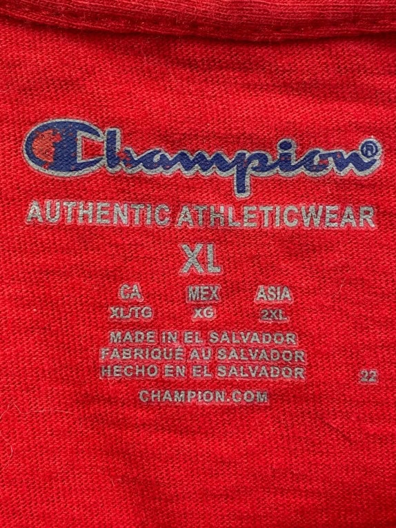 CHAMPION GRAPHIC TEE RETRO ΚΟΚΚΙΝΟ ΑΝΤΡΙΚΟ PRE OWNED XL