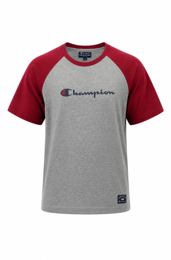 CHAMPION GRAPHIC TEE SPORTY GREY RED ΑΝΤΡΙΚΟ PRE OWNED M
