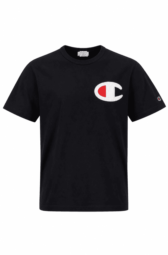 CHAMPION GRAPHIC TEE STREETWEAR NERO UOMO PRE OWNED L