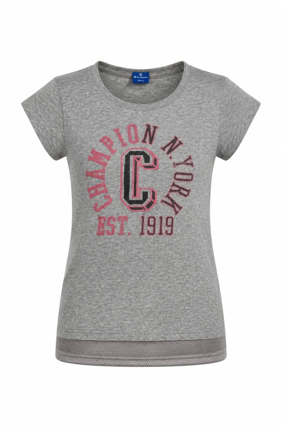 CHAMPION ΓΥΝΑΙΚΕΙΟ T SHIRT GRAPHIC GREY PRE OWNED SMALL
