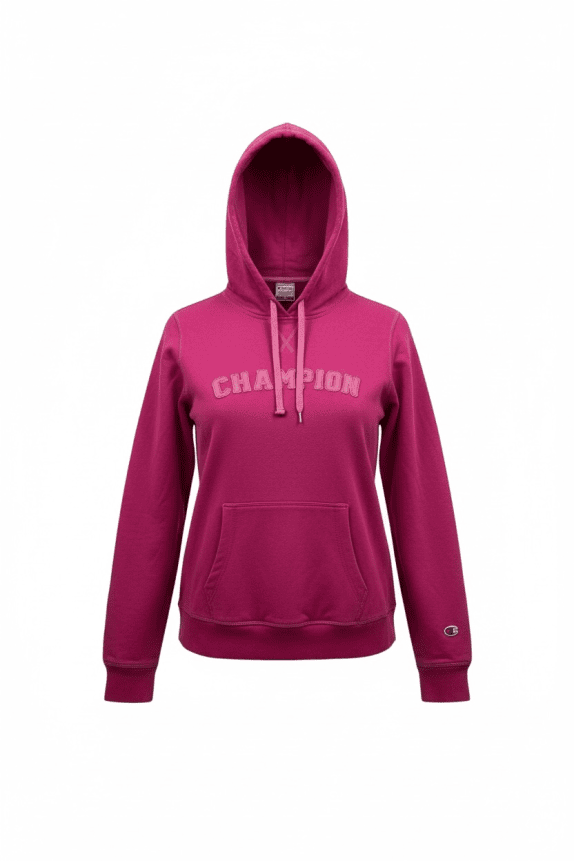 CHAMPION Heritage Fit Φούτερ Hoodie Vintage Με Λογότυπο Φούξια Unisex XXL