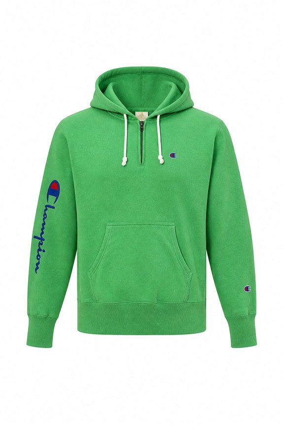 CHAMPION HOODED SWEATSHIRT STREETWEAR GREEN ΑΝΤΡΙΚΟ PRE OWNED L