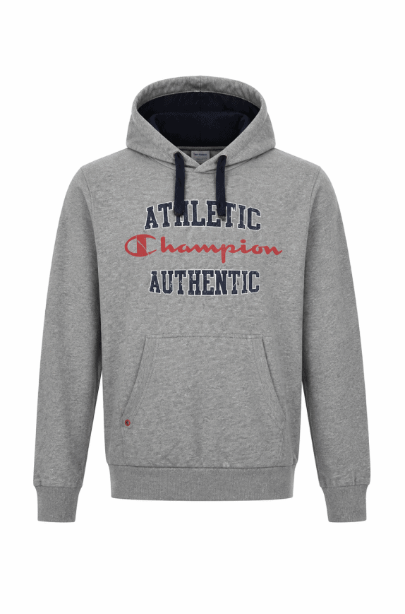 CHAMPION FELPA CON CAPPUCCIO ATHLETIC GRIGIO UOMO PRE OWNED M