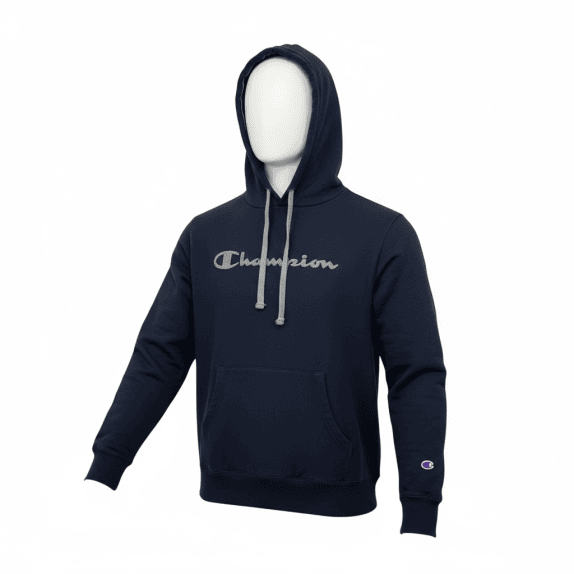 CHAMPION FELPA CON CAPPUCCIO L - Navy - Logo classico - Streetwear