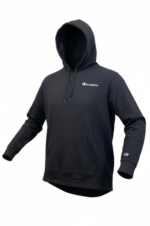 CHAMPION HOODIE ΜΕ LOGO ΜΑΥΡΟ UNISEX XL