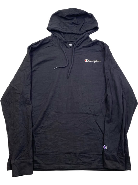 CHAMPION HOODIE ΜΕ LOGO ΜΑΥΡΟ UNISEX XL