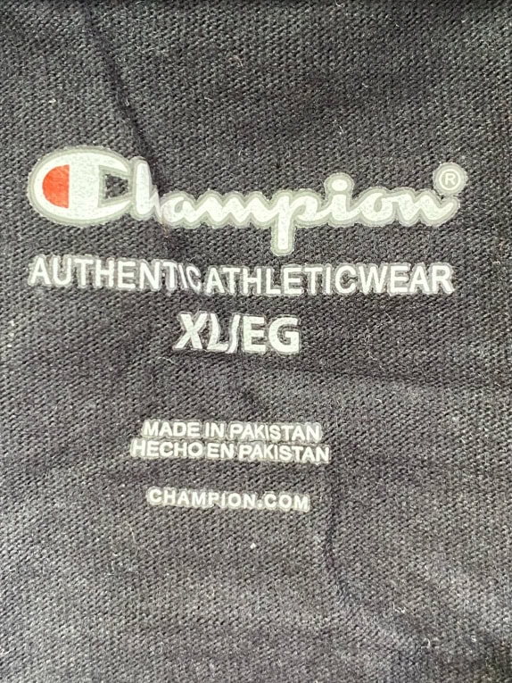 CHAMPION HOODIE ΜΕ LOGO ΜΑΥΡΟ UNISEX XL