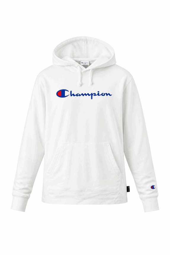 CHAMPION FELPA CON CAPPUCCIO MINIMAL BIANCO UNISEX PRE OWNED M