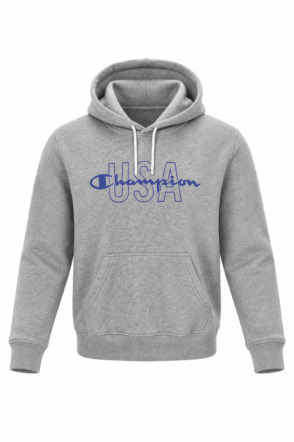 CHAMPION HOODIE STREETWEAR ΓΚΡΙ ΑΝΤΡΙΚΟ PRE OWNED S