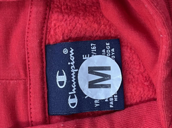 CHAMPION HOODIE STREETWEAR ΚΟΚΚΙΝΟ ΑΝΤΡΙΚΟ PRE OWNED M