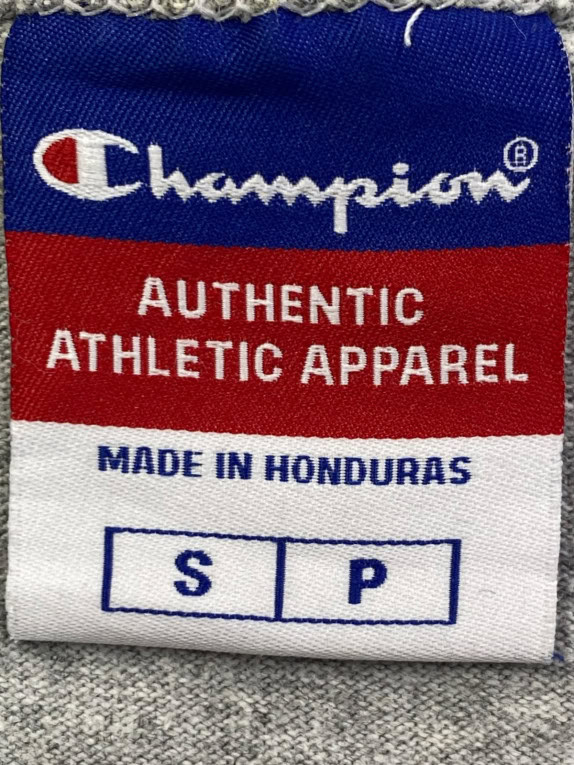 CHAMPION CROPPED GRAPHIC TEE COLLEGIATE GREY WOMENS PRE OWNED S