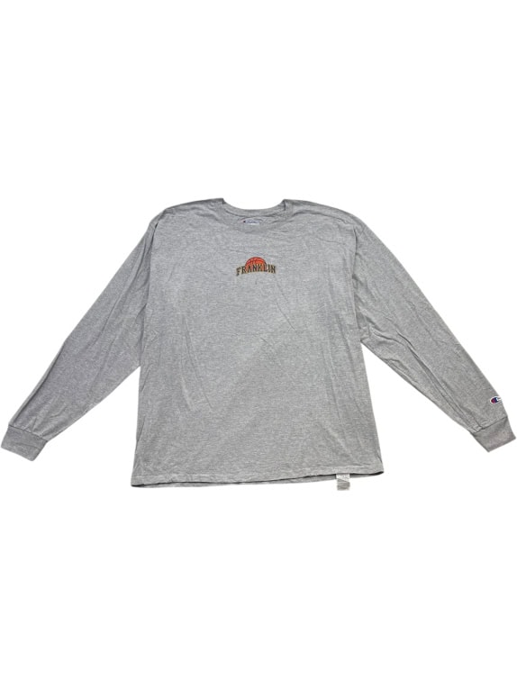 Champion Long Sleeve T-Shirt Logo Γκρι Unisex XL