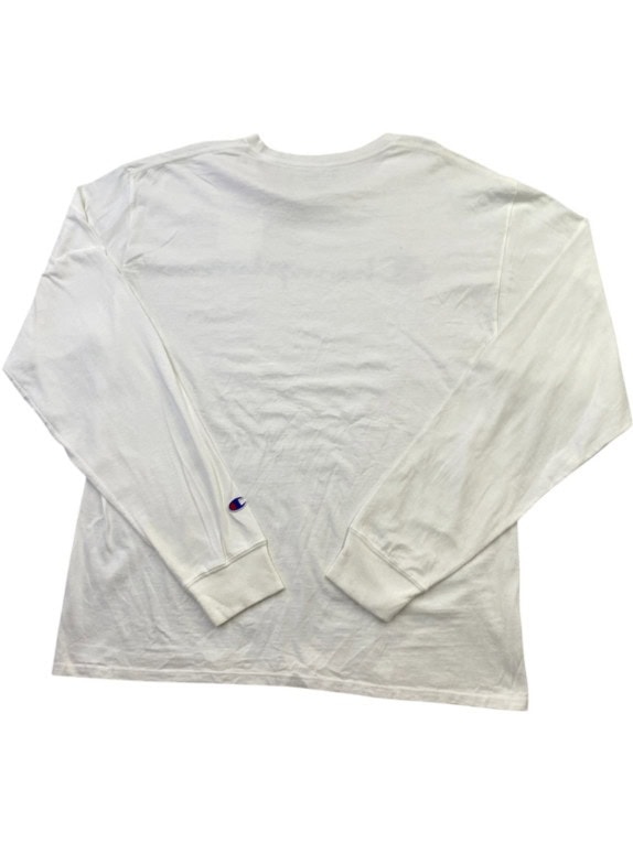 CHAMPION LONG SLEEVE TEE MINIMAL OFF WHITE MALE PRE OWNED L