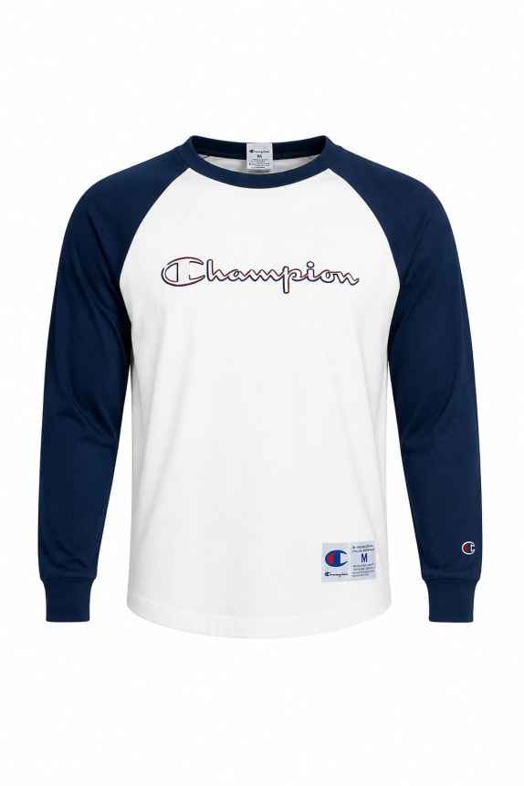 CHAMPION LONGSLEEVE GRAPHIC ΛΕΥΚΟ ΜΠΛΕ ΑΝΤΡΙΚΟ PRE OWNED M