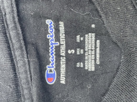 CHAMPION LONGSLEEVE T SHIRT MINIMAL BLACK ΑΝΤΡΙΚΟ PRE OWNED S