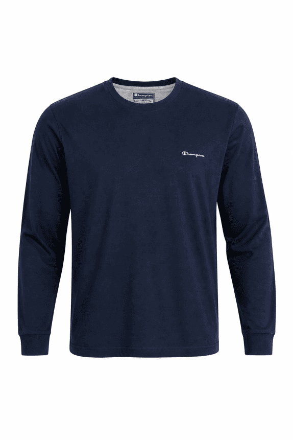 CHAMPION LONGSLEEVE T SHIRT MINIMAL NAVY ΑΝΤΡΙΚΟ PRE OWNED XL