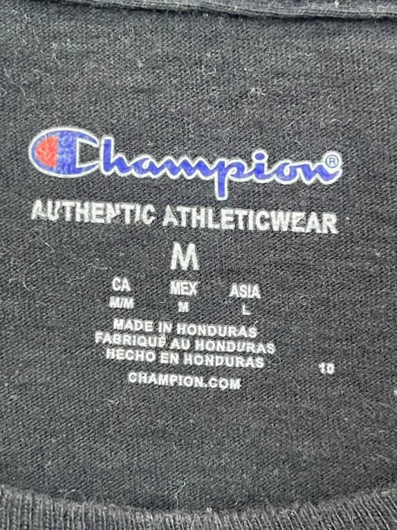 CHAMPION MAGLIA A MANICHE LUNGHE GRAPHIC NERO UOMO PRE OWNED M