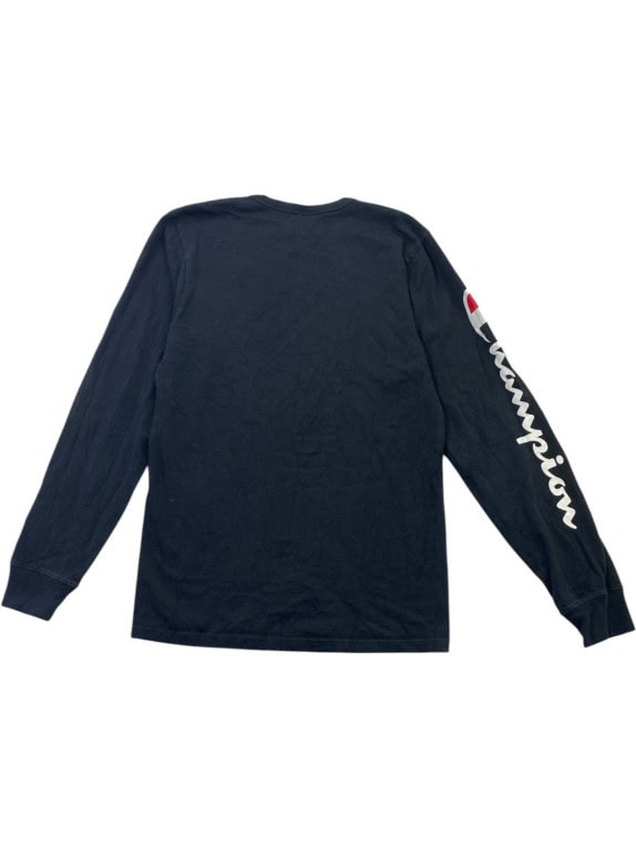 CHAMPION ΜΑΚΡΥΜΑΝΙΚΗ ΜΠΛΟΥΖΑ VINTAGE ΜΑΥΡΟ UNISEX PRE OWNED S