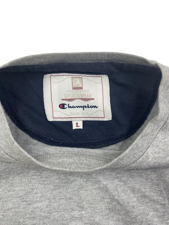 Champion Μπλούζα Μακρυμάνικη Casual Logo Γκρι Ανδρική L