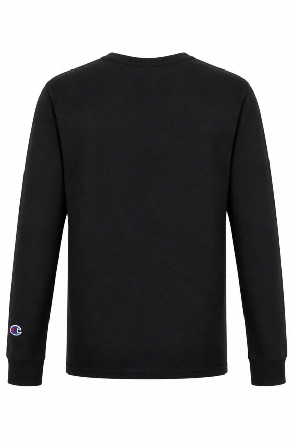 CHAMPION ΜΠΛΟΥΖΑ ΜΑΚΡΥΜΑΝΙΚΗ LOGO ΜΑΥΡΟ ΑΝΤΡΙΚΟ PRE OWNED S