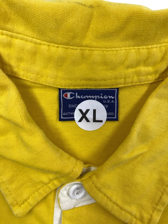 CHAMPION ΜΠΛΟΥΖΑ POLO VINTAGE USA LOGO ΚΙΤΡΙΝΟ ΑΝΔΡΙΚΟ XL