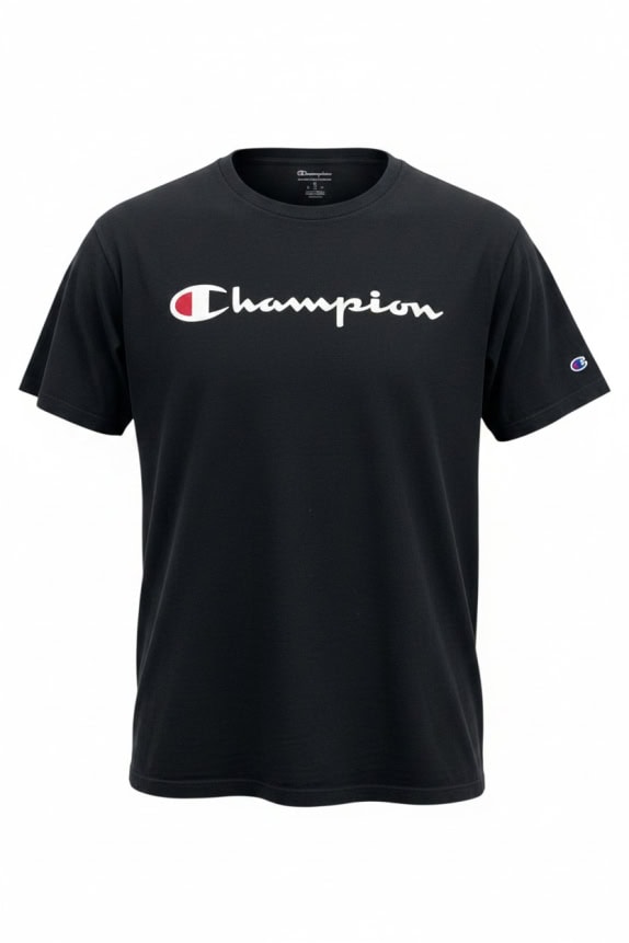 CHAMPION T-SHIRT BLACK MEN'S M pre-owned