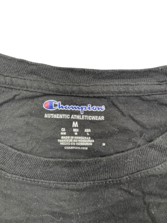 CHAMPION T-SHIRT BLACK MEN'S M pre-owned